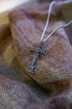 Load image into Gallery viewer, Sterling Silver Cross Pendant Based on the Skinnet Stone Carving in Caithness