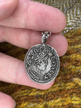 Load image into Gallery viewer, Alfred the Great Hammered Coin Pendant version 2