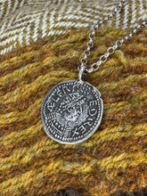 Load image into Gallery viewer, Alfred the Great Hammered Coin Pendant version 2
