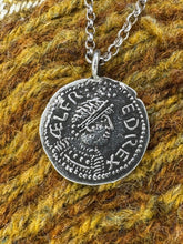 Load image into Gallery viewer, Alfred the Great Hammered Coin Pendant version 2