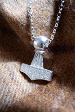 Load image into Gallery viewer, Double sided Mjolnir based on an archeological find from the Danish Island of Lolland