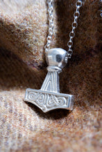 Load image into Gallery viewer, Double sided Mjolnir based on an archeological find from the Danish Island of Lolland