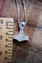 Load image into Gallery viewer, Double sided Mjolnir based on an archeological find from the Danish Island of Lolland