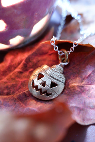 Scottish Halloween Neep Pendant in Bronze or Silver