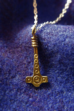 Load image into Gallery viewer, Anglo Saxon Thunor Hammer / Thors hammer/ Mjolnir. Available in gold, silver or bronze (2023 Version)