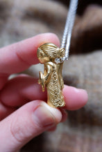 Load image into Gallery viewer, Harby Viking Valkyrie Pendant in Silver, Bronze, or Gold Plated