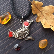 Load image into Gallery viewer, Anglo Saxon Zoomorphic Bird Pendant with Enamel