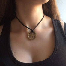 Load image into Gallery viewer, Handmade Sun Cross in Silver