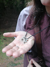 Load image into Gallery viewer, Meigle cross pictish dragon pendant in silver