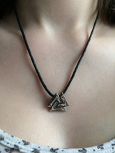Load image into Gallery viewer, Germanic “Valknut” Pendant in Sterling Silver