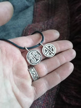 Load image into Gallery viewer, Skinnet Pictish stone symbol in sterling silver.