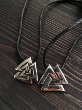 Load image into Gallery viewer, Germanic “Valknut” Pendant in Sterling Silver