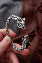 Load image into Gallery viewer, Pictish Boar Arm Ring/Torc in Sterling Silver