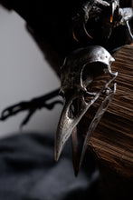 Load image into Gallery viewer, Heavy Sterling Silver or Bronze Crow Skull. Cast from a Real Skull!