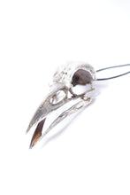 Load image into Gallery viewer, Heavy Sterling Silver or Bronze Crow Skull. Cast from a Real Skull!