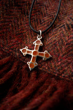 Load image into Gallery viewer, Kievan Rus Viking Cross Pendant in Enamelled Sterling Silver