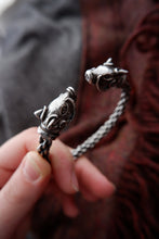 Load image into Gallery viewer, Pictish Boar Arm Ring/Torc in Sterling Silver