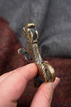Load image into Gallery viewer, Pictish Dog Figurine in Bronze - Based on a possible helmet crest from Islandbridge Viking burial