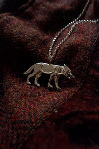 Large Ardross Pictish Wolf Pendant in Silver