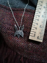 Load image into Gallery viewer, Dyce V-rod and Crescent Pendant in Sterling Silver