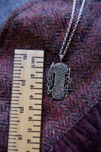 Load image into Gallery viewer, Dyce Pictish double disc and z-rod pendant in sterling silver