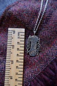 Dyce Pictish double disc and z-rod pendant in sterling silver
