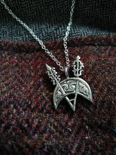 Load image into Gallery viewer, Dyce V-rod and Crescent Pendant in Sterling Silver