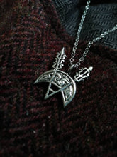 Load image into Gallery viewer, Dyce V-rod and Crescent Pendant in Sterling Silver