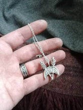 Load image into Gallery viewer, Dyce V-rod and Crescent Pendant in Sterling Silver