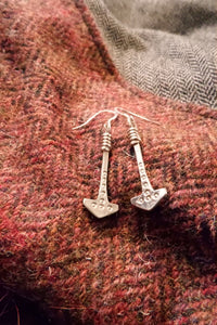 Anglo Saxon Mjolnir Earrings - Available in Gold, Silver or Bronze