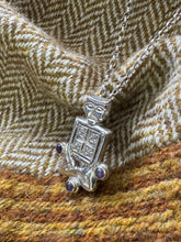 Load image into Gallery viewer, Oseberg Buddah Pendant in Silver with Amethyst