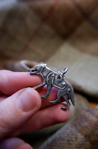 Ardross Pictish Wolf Pendant in Bronze or Sterling Silver