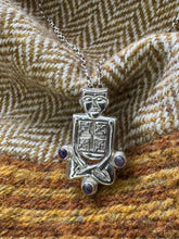 Load image into Gallery viewer, Oseberg Buddah Pendant in Silver with Amethyst
