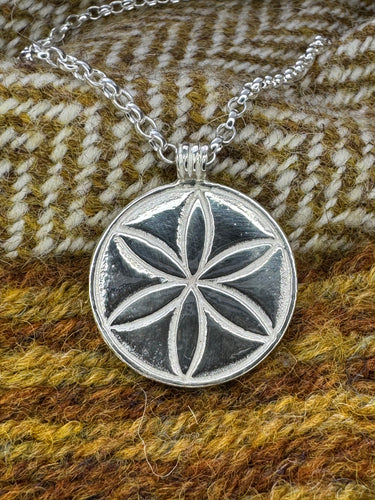 Witch Mark/Daisy Wheel Pendant