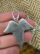 Load image into Gallery viewer, Ivy Leaf Earrings with Enamel - Silver
