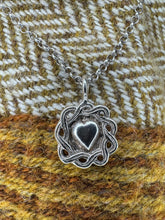 Load image into Gallery viewer, Gight Castle Heart Pendant in Silver