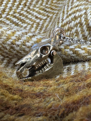 Mari Lwyd Horse skull Pendant