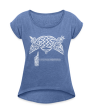 Load image into Gallery viewer, Womens Caledonian Forge Rosemarkie V-Rod and Crescent Logo T-Shirt