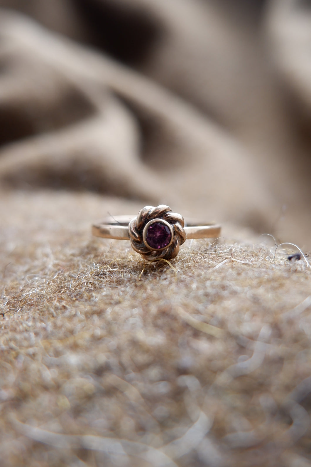 Gold and garnet Anglo Saxon style ring