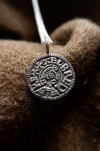 Alfred the Great Hammered Coin Pendant - Smaller Version