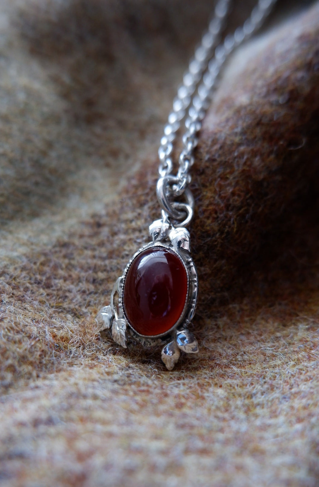Unique Sterling Silver Pendant with Gemstone