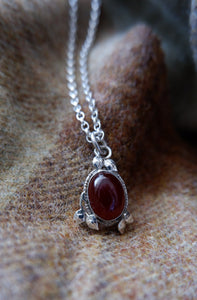 Unique Sterling Silver Pendant with Gemstone