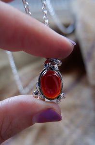 Unique Sterling Silver Pendant with Gemstone