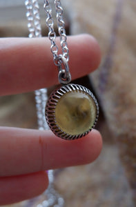 Unique Sterling Silver Pendant with Amber