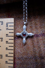 Load image into Gallery viewer, Kievan Rus Cross in Silver with Garnet
