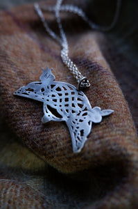 Pictish V-rod and Crescent Pendant Inspired by the Rosemarkie Stone Carving
