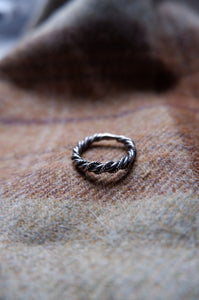 Sterling Silver Twist Ring - UK Size Q