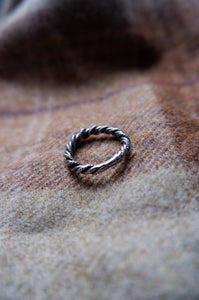 Sterling Silver Twist Ring - UK Size Q