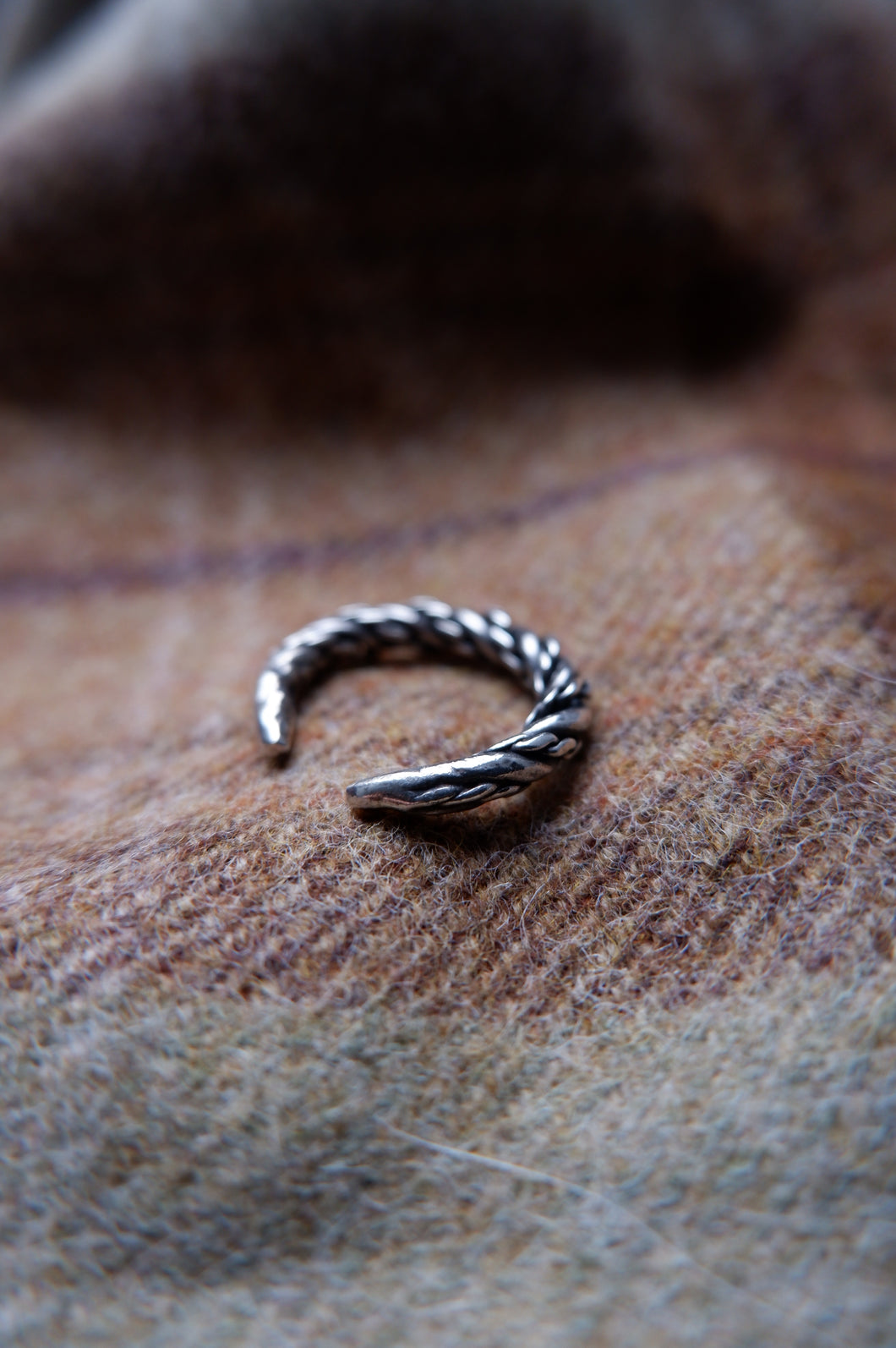 Sterling Silver Twist Ring - UK Size T