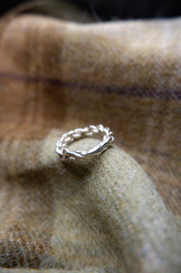 Sterling Silver Twist Ring - UK Size O